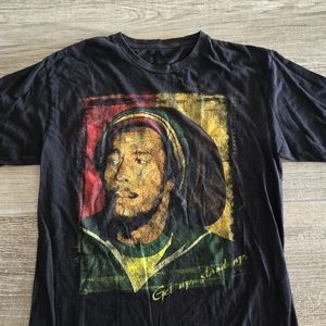 Black Graphic Tee with Iconic Print